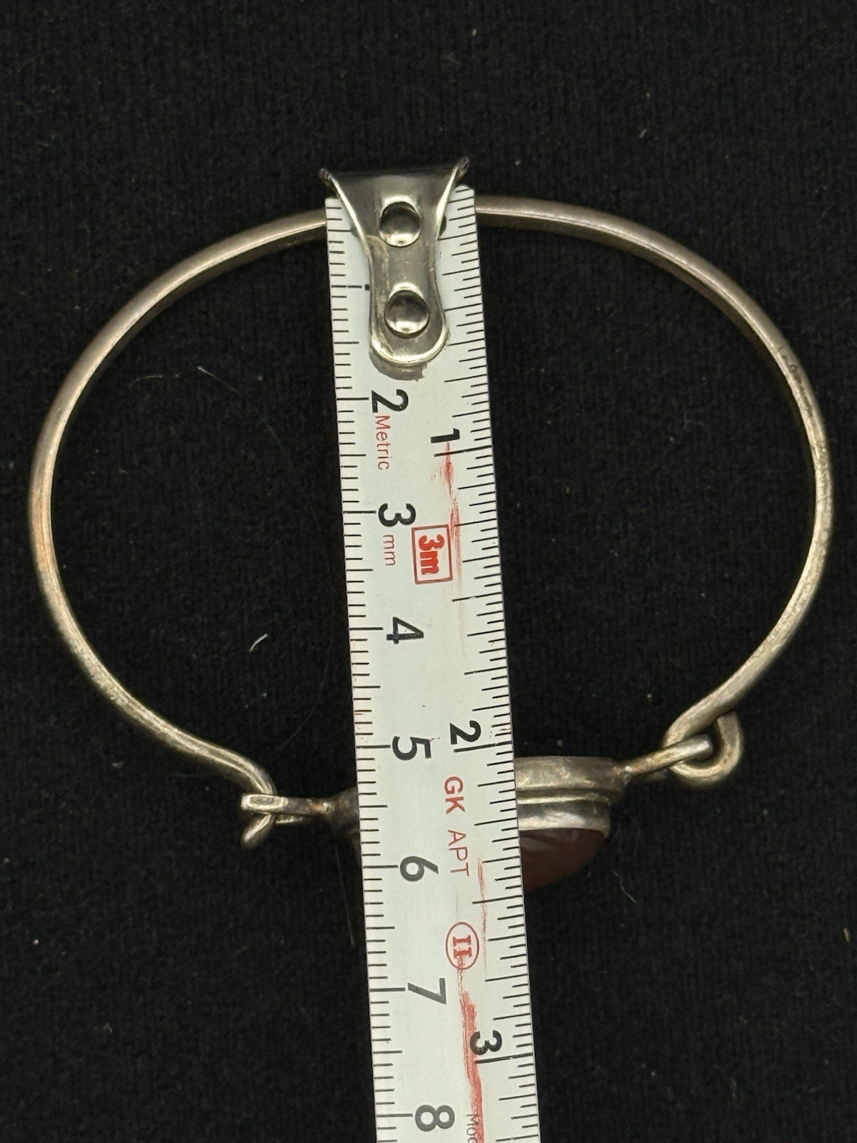 925 Solid Sterling Silver Cuff Bangle Bracelet Ov… - image 12