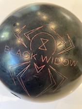 Hammer Black Widow Bowling Ball 14lb Reactive Resin USBC Approved Red Logos