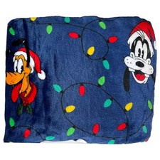 5'x6' NWT Disney MICKEY Mouse Christmas LIGHTS The Big One Plush Throw Blanket