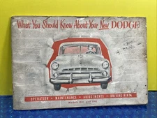 1950’s DODGE OWNER'S MANUAL  MODELS D41 and D42 OEM Original