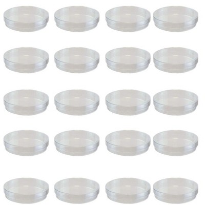 Petri Dish, Polystyrene, 50mm diameter x 15mm height. Pack 20.