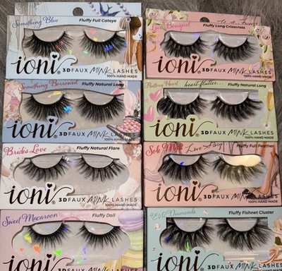 IONI 3D FAUX MINK LASH LOT BRIDAL SUITE SOLD OUT PREMIUM SET NEW IN BOX 8 PAIRS