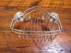 Stainless Steel Corner Suction Cup Soap Storage Shower Caddie Basket Organizer 