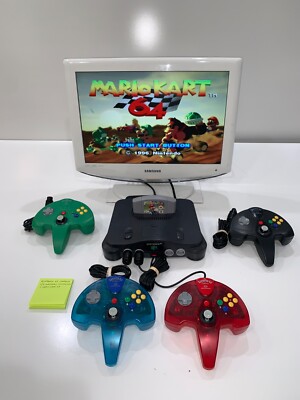 Nintendo 64 Console Bundle: 4 Controllers, Authentic Mario Kart, S