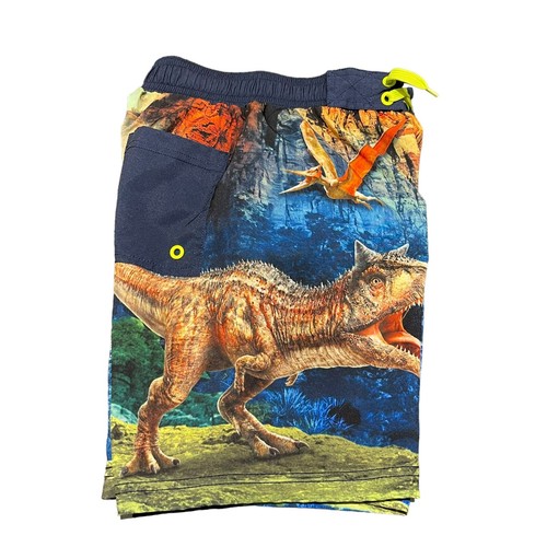 Boys Jurassic Dinosaur Park Swim Trunks & Russell Rashguard Set Size 8 Med EUC - Picture 10 of 12