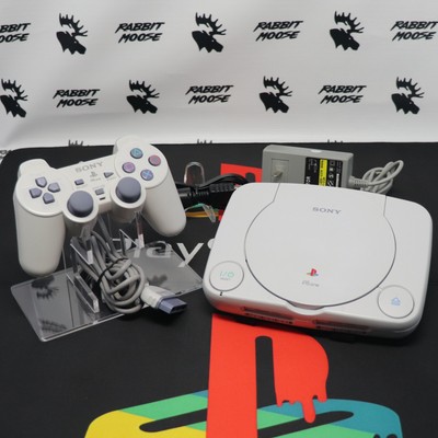 Sony PlayStation PS One PS1 White Console Refurbished + Controller + Cords