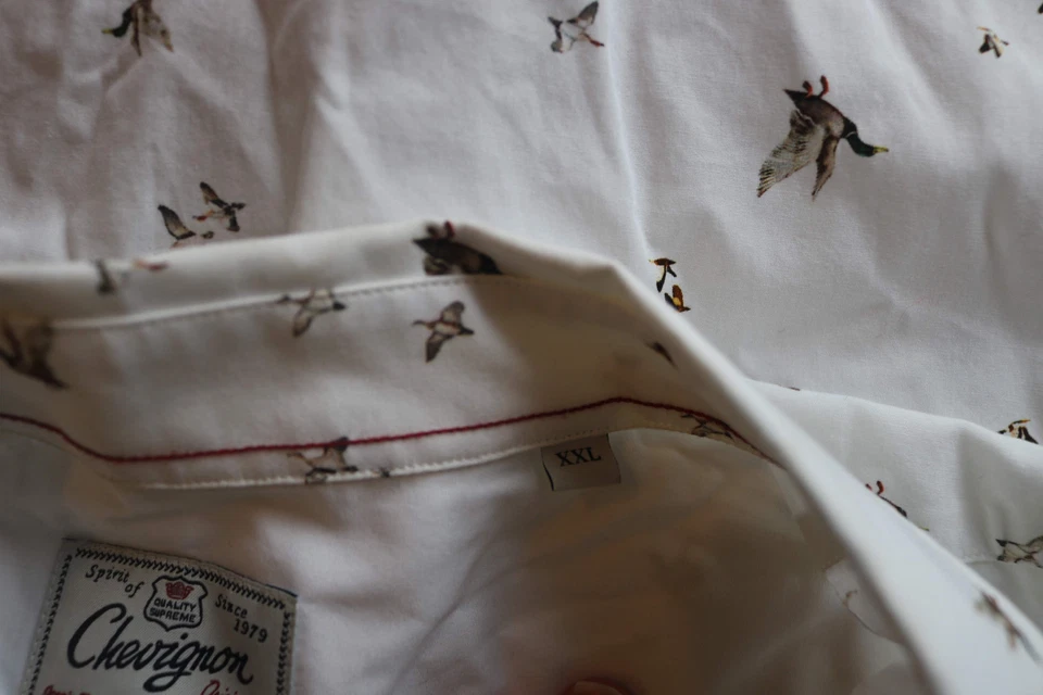 Camisa Chevignon Botón Frontal Estampado Pato Manga Larga Talla XXL Foto 4 de 4