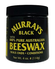 Murrays Black with 100 Pure Australian Beeswax Seals Ends Conditions 4oz NEW