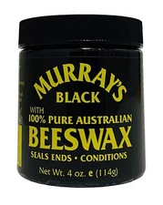 Murrays Black with 100% Pure Australian Beeswax Seals Ends & Conditions 4oz NEW