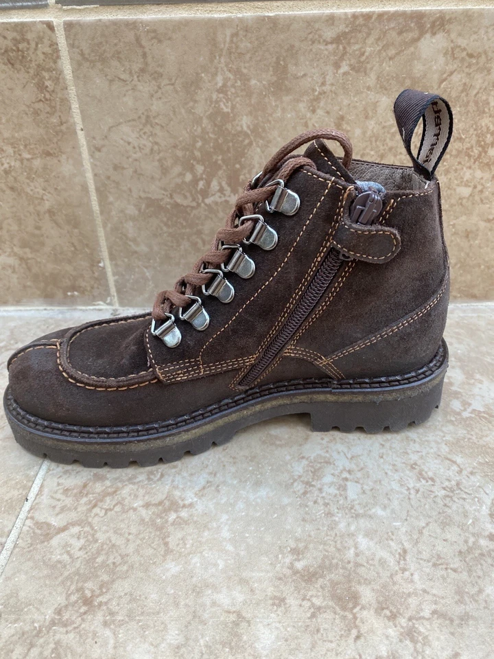 Brown Italian Leather kids shoes boys/ Boys/kid Boots /Made In Italy /size -1 - Image 3 of 4