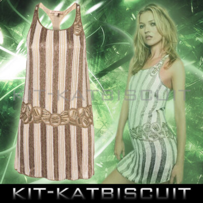 Kate Moss Heavily Beaded Flapper Dress Size 12 UK