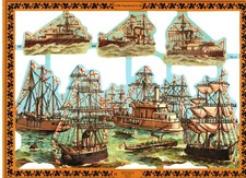 NAVAL SHIPS Die Cut Paper Scrap Book Mamelok Press,England