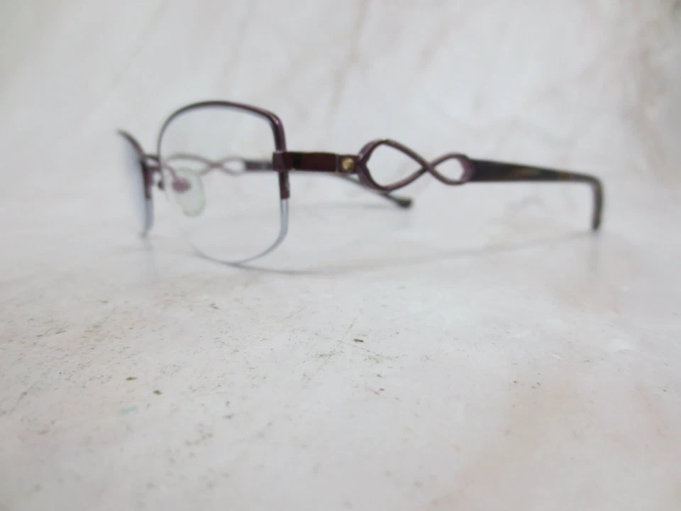 Marco de gafas Tura Mod.R319 para mujer de metal púrpura medio borde cuadrado 53-18-135 Foto 2 de 4