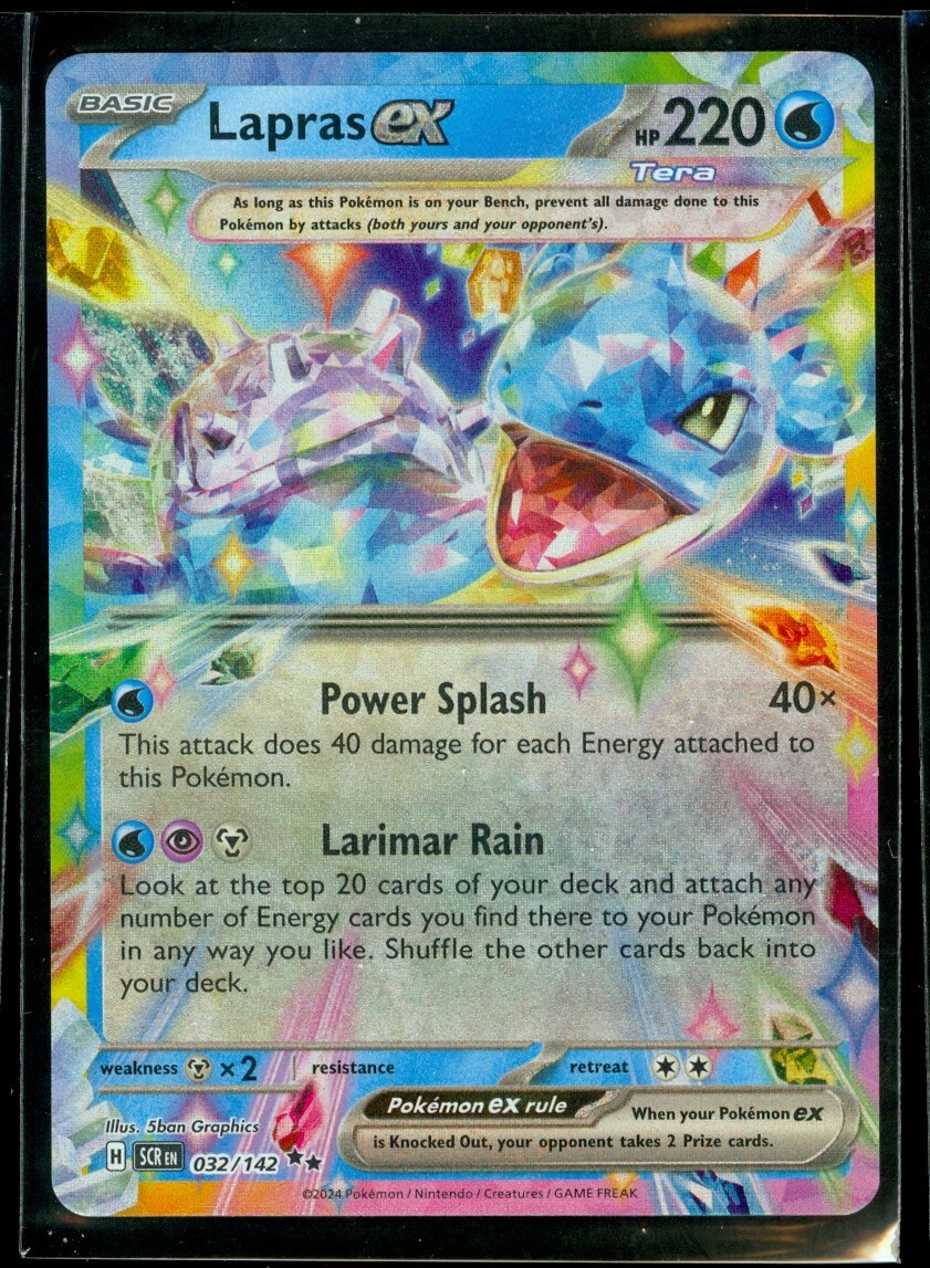 Pokemon LAPRAS EX 032/142 - Stellar Crown - ULTRA RARE HOLO Pokemon LAPRAS EX 032/142 - Stellar Crown - ULTRA RARE HOLO