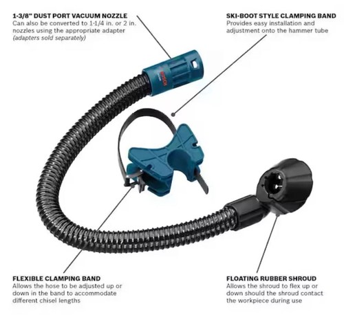 Bosch 1-1/8 in. Hex Dust Collection Attachment for Breaker Hammers - Picture 3 of 5