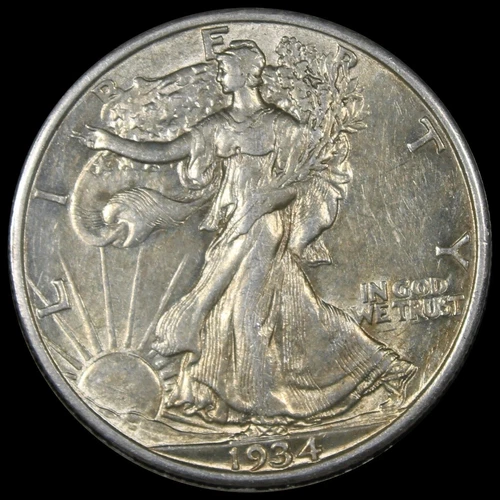 1934 Walking Liberty Half Dollar AU+ Almost Uncirculated Better Date 50C A602