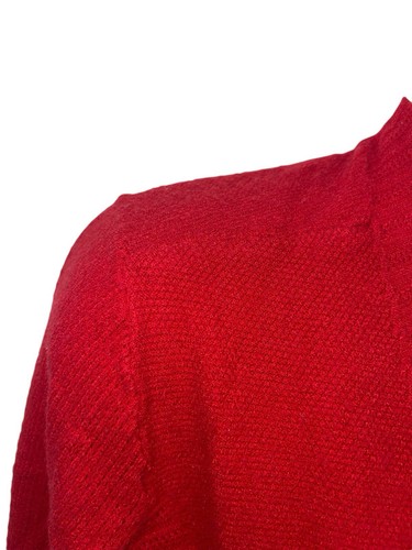 SKIES ARE BLUE Women's Size Medium Red Knit Open Cardigan Sweater READ FLAWED - Picture 5 of 24