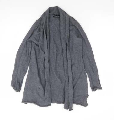 Cynthia Rowley Damen Strickjacke grau V-Ausschnitt Wollmischung Größe S