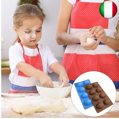 SENHAI 3 Pezzi Forma di Uovo Stampi in Silicone, 8-cavità Stampo da Forno per - Foto 9 di 9