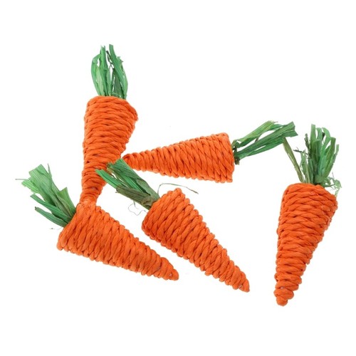 Rabbit Chew Toy Natural for Hay Grass Carrot for Bunny Guinea Pig 5 Pac - Picture 7 of 8