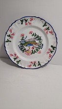 Assiette ancienne oiseaux Keller Guérin