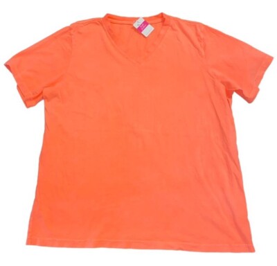 FRESH PRODUCE 1X  Sunset Orange $42 Jersey Cotton V Neck SS Tee Top NWT New 1X