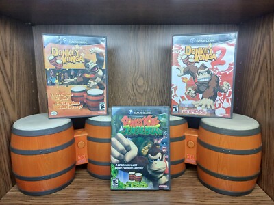 Donkey Kong Jungle Beat, DK Konga DK Konga 2 CIB Bongos Bundle NINTENDO GAMECUBE