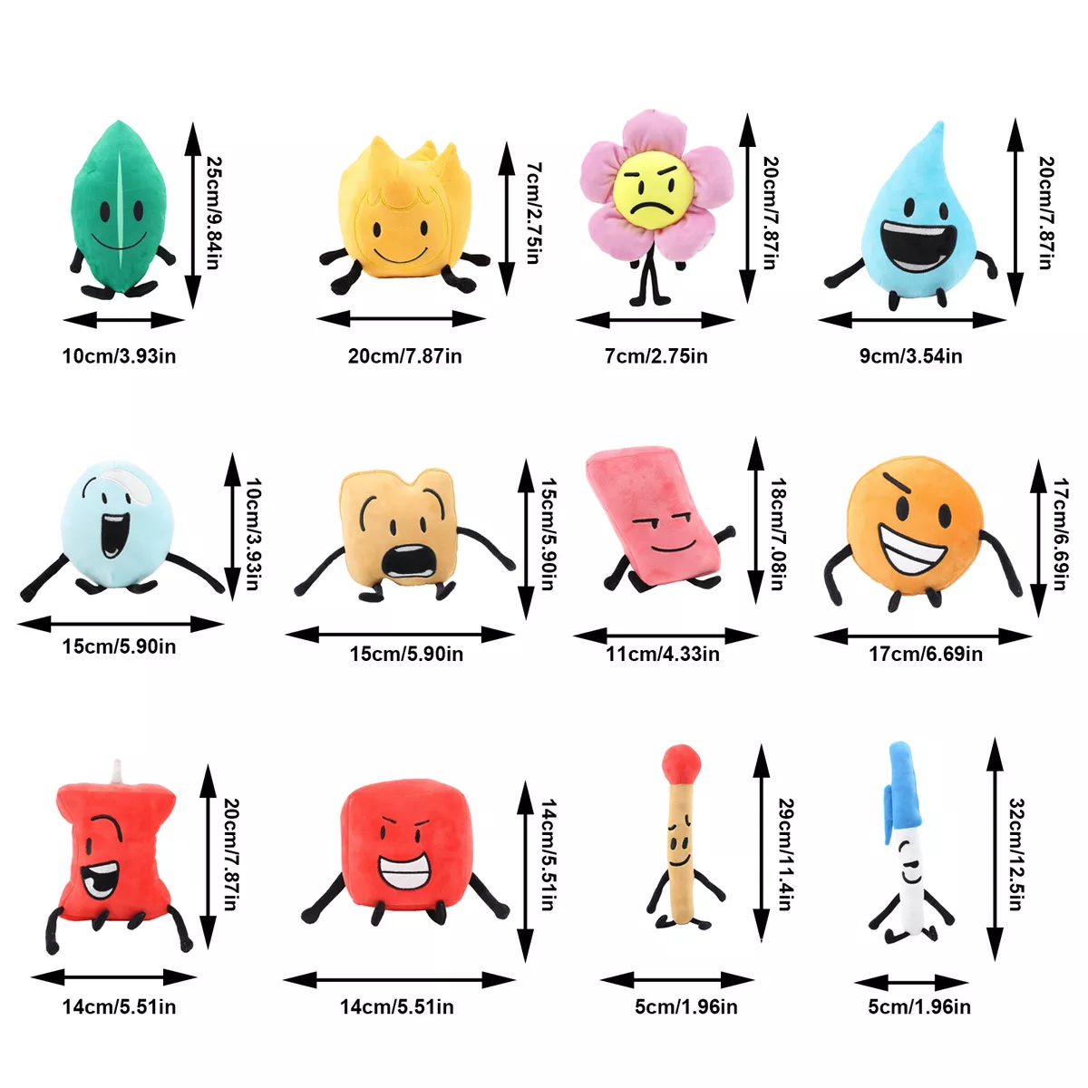  Battle for Dream Island Plush Toy, Bfdi Plush Toys, Birthday  Gifts (5pcs) : Home & Kitchen