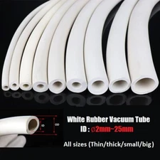 Vacuum Hose - White Rubber Tubing Tube Water Air Coolant Vacuum Pipe ID 2mm~25mm