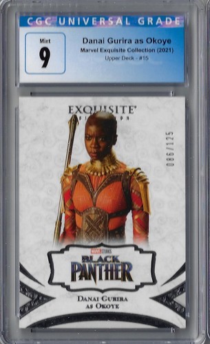 2021 Marvel Exquisite Collect. Danai Gurira as Okoye CGC 9 /125 Black Panther