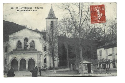09 AX LES THERMES EGLISE ET CAFE DE LA PAIX XX 1 FOLD XX