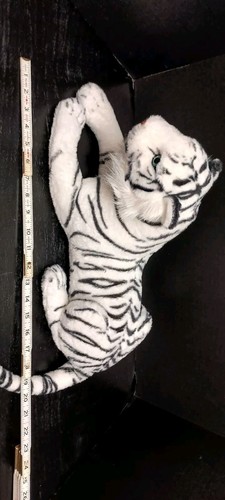 Tiger Tale Plush White Tiger Aqua Eyes 20" Realistic - Picture 11 of 12