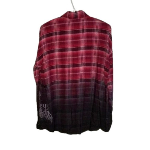 Harley Davidson Womens Long Sleeve Button Up Logo Graphic Label Reads Size M - Picture 3 of 14