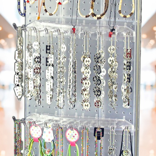 Barra de collar de diez ganchos Azar muestra para Pegboard o Slatwall, paquete de 4 - Imagen 6 de 7