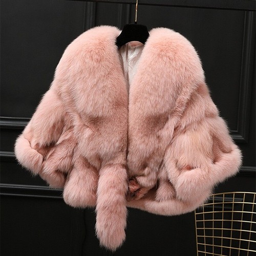 2024 New Autumn/Winter Luxury Real Fox Fur Coat Women's Shawl Furry Warm Jackets - Picture 11 of 32