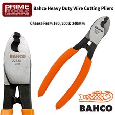Bahco Heavy Duty Cable Wire Cutter/Cutting Stripping Pliers 160, 200 or 240mm 