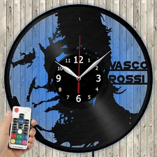 LED Clock Vasco Rossi LED Light Vinyl Record Wall Clock LED Wall Clock 1578