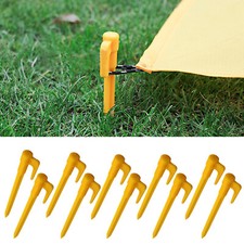 10Pcs Tent Ground Stakes Pegs Camping Soil Patio Gardening Heavy Duty Stake s