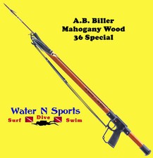 AB Biller Mahogany Speargun Spearfish 36" Special Spear A.B. wood barrel Scuba
