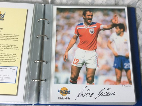 WESTMINSTER AUTOGRAPHED EDITION MICK MILLS IPSWICH TOWN ENGLAND - Picture 1 of 3