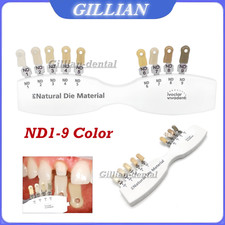 Dental Porcelain Teeth Shade Guide ND 1-9 Natural Die Bleach Teeth Color Chart
