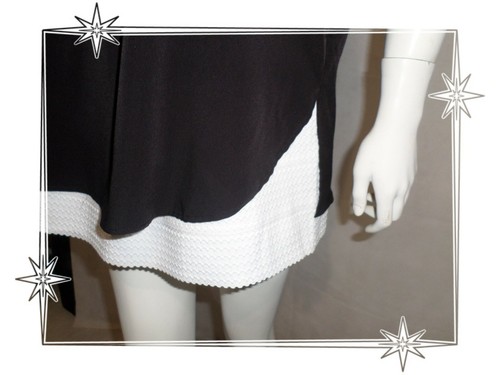 @ - Haut Tunique Noire Fluide Gris Chiné Créa Concept Taille 42 - Picture 7 of 9