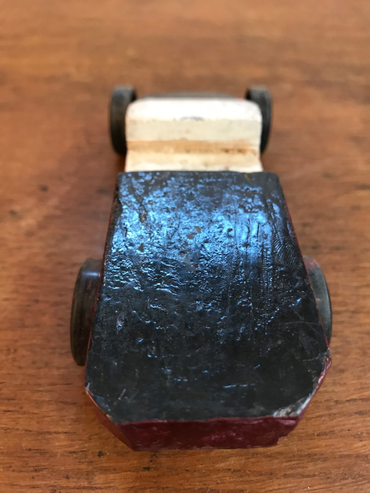  Pinewood Derby Race Car Vtg 1970s Folk Art Hand Made Cub Scouts BSA (HD10)