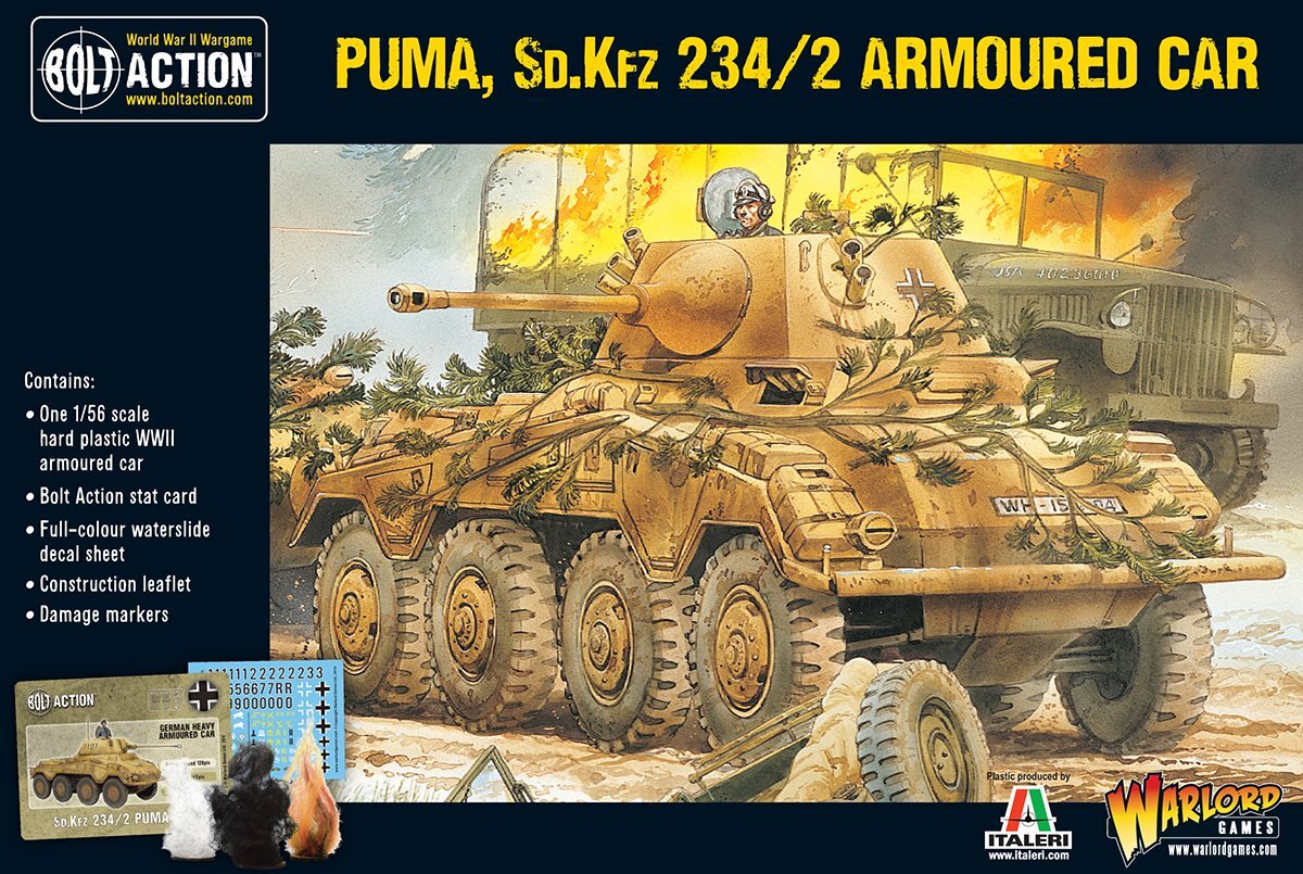 Thumbnail - Puma Sd.kfz 234/2 Armoured Car, Deutschland, Bolt Action Ww2, Warlord