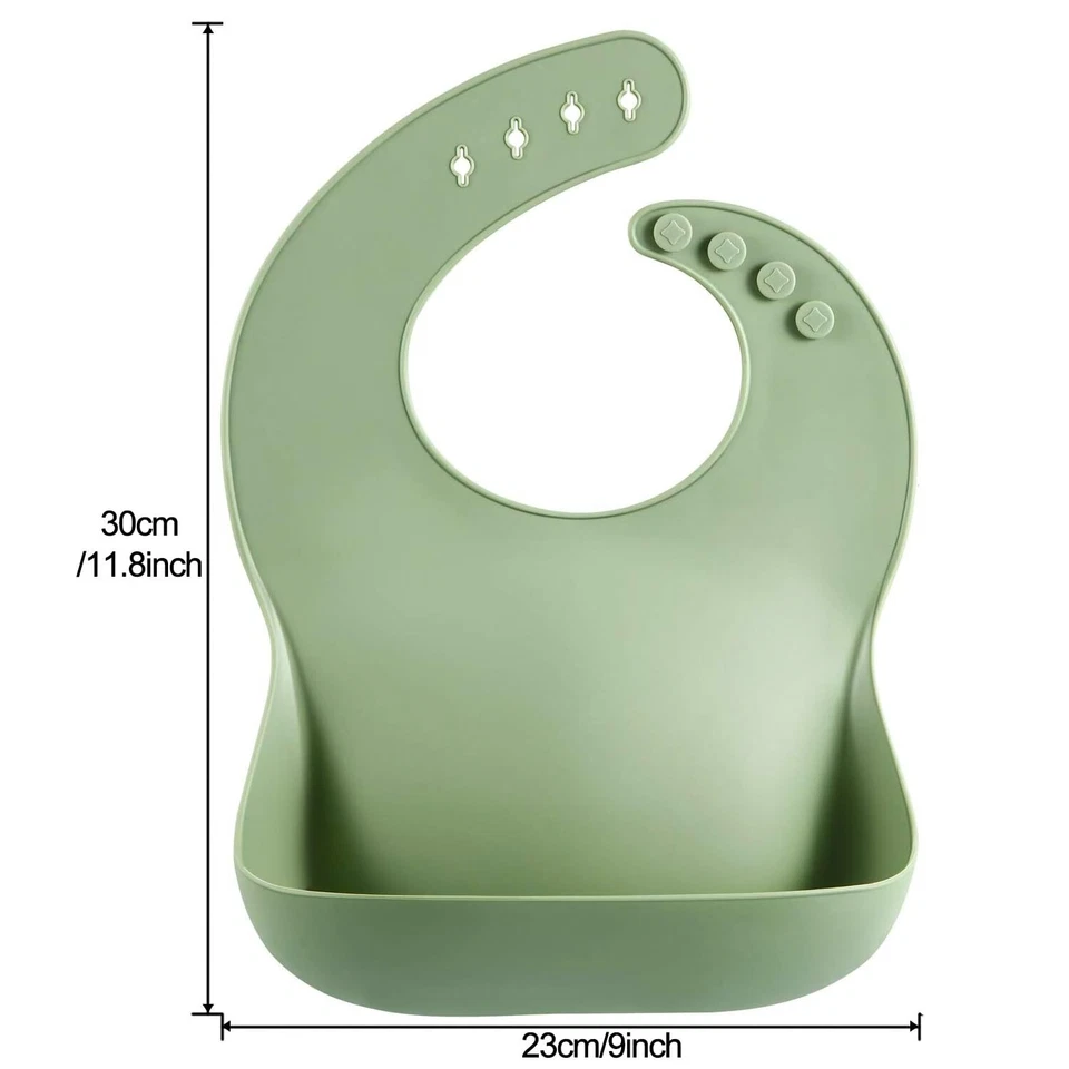 Silikon Baby Fütterungsset - Grün | BPA-frei | Utensilien Babybedarf - Bild 4 von 4