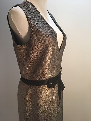 JET BLACK sexy cool dress✖︎GOLD★ Heavy viscose sable Horsebit dress in black | GUCCI® US