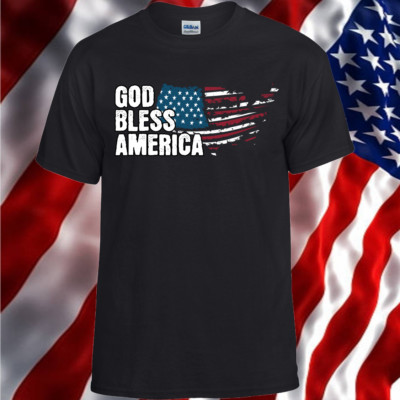 Froggies T's ''God Bless America'' Holiday T Shirt For Men or Women