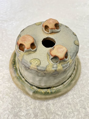 Brand New Hand made Clay Enamel Glazed Succulent Pot/planter Drainage #243 - Picture 5 of 11