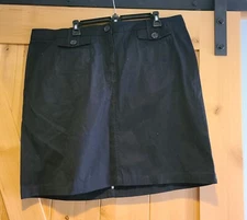 NWOT Venezia Size 20 Black Mini Skirt Pockets Stretch 40x20"