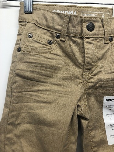 Boys 4 SONOMA Goods for Life™ Straight-Leg Denim Pants Tan Beige Boys - Picture 4 of 12